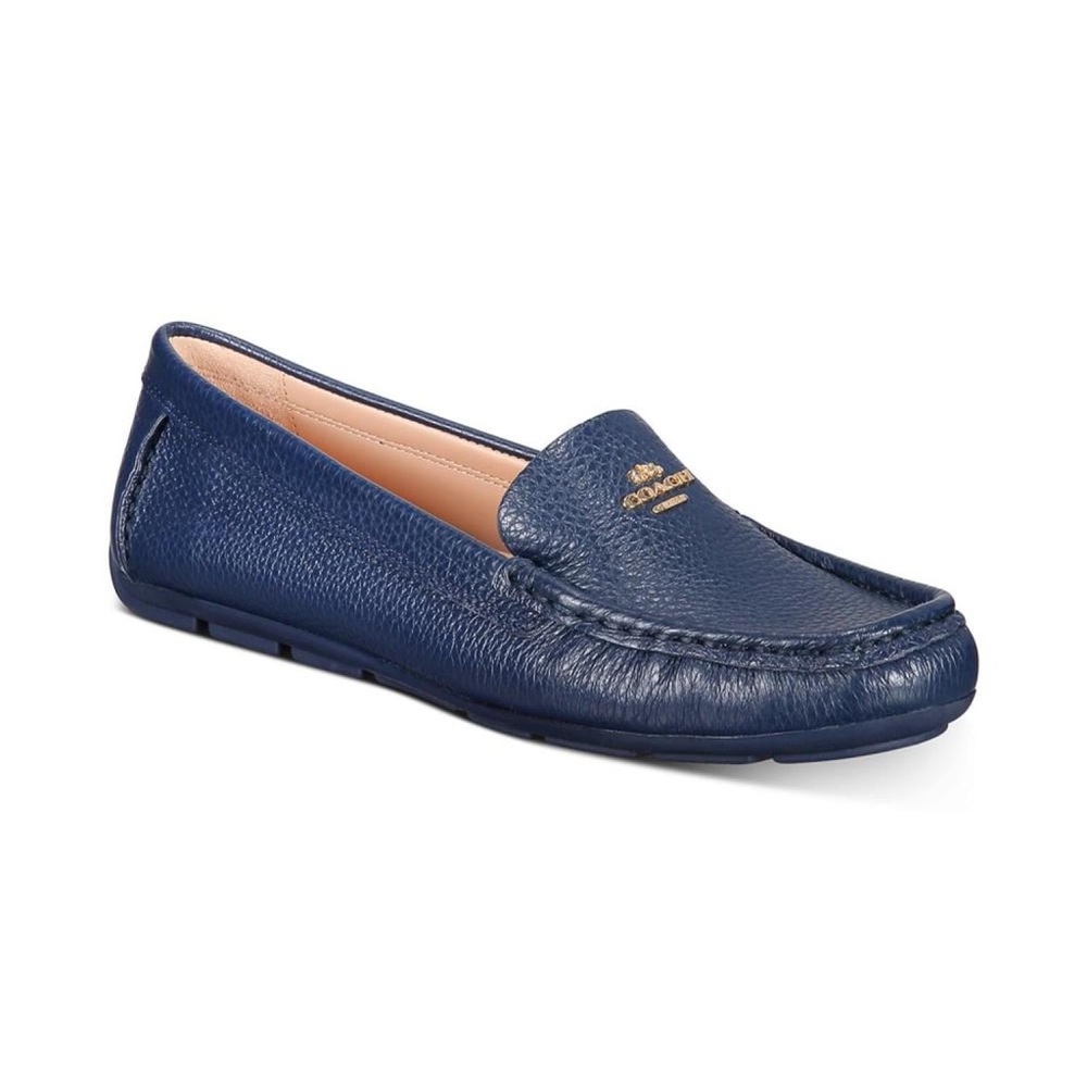 Coach Dark Blue Leather Loafers